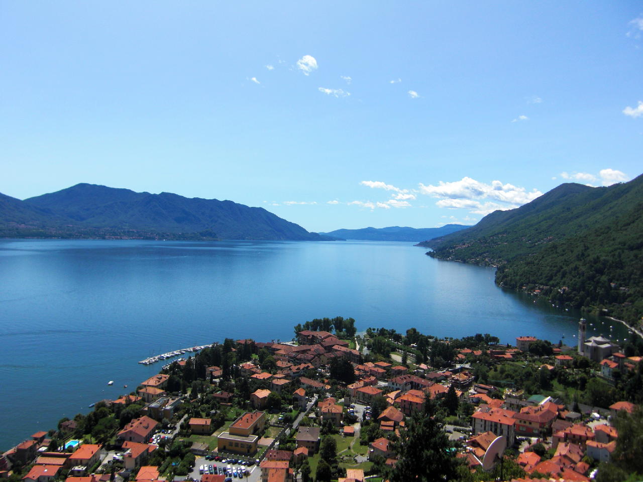Cannero Riviera and Luino weekly market on northern Lake Maggiore Italy